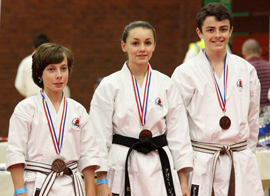 Ethan Cutts, Chloe Jones, Kieran Jones - 42nd Portsmouth Open Karate Tournament